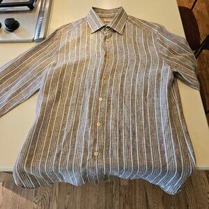 Men's Kiton 100% Linen Shirt